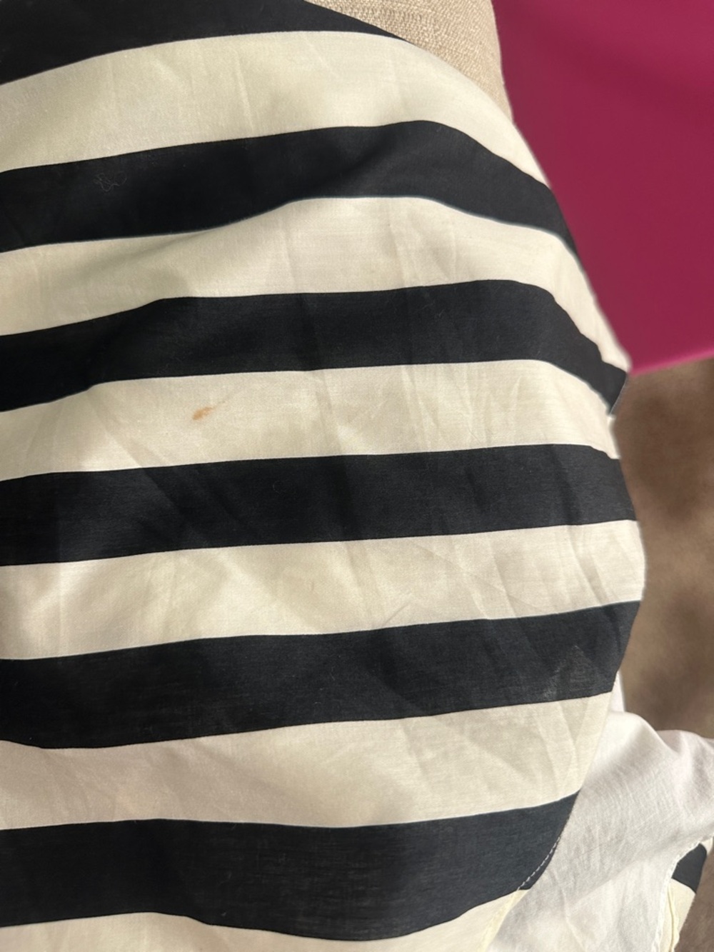 Boden Black and White Striped Midi Dress - Picture 6 of 9